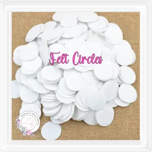 ⋅ 3cm White Felt Circles ⋅ Bow Making ⋅ 100 pieces ⋅