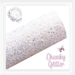 • Fallen Snow • White Chunky Glitter •