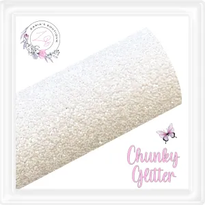 • Matte White Chunky Glitter •