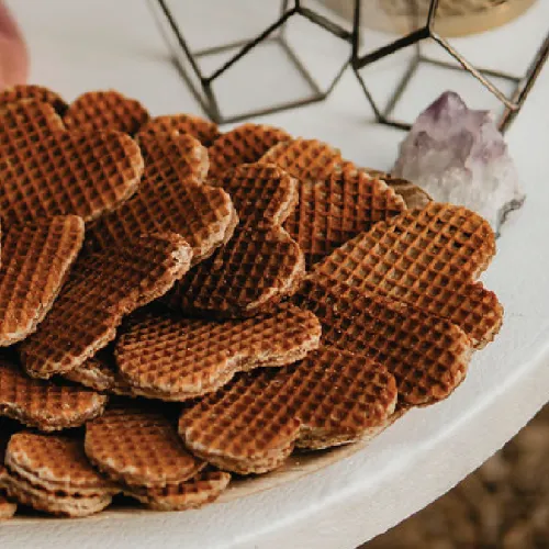 100 Pack Stroopwafel Heart Wedding Favors