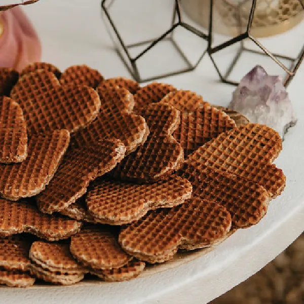 100 Pack Stroopwafel Heart Wedding Favors