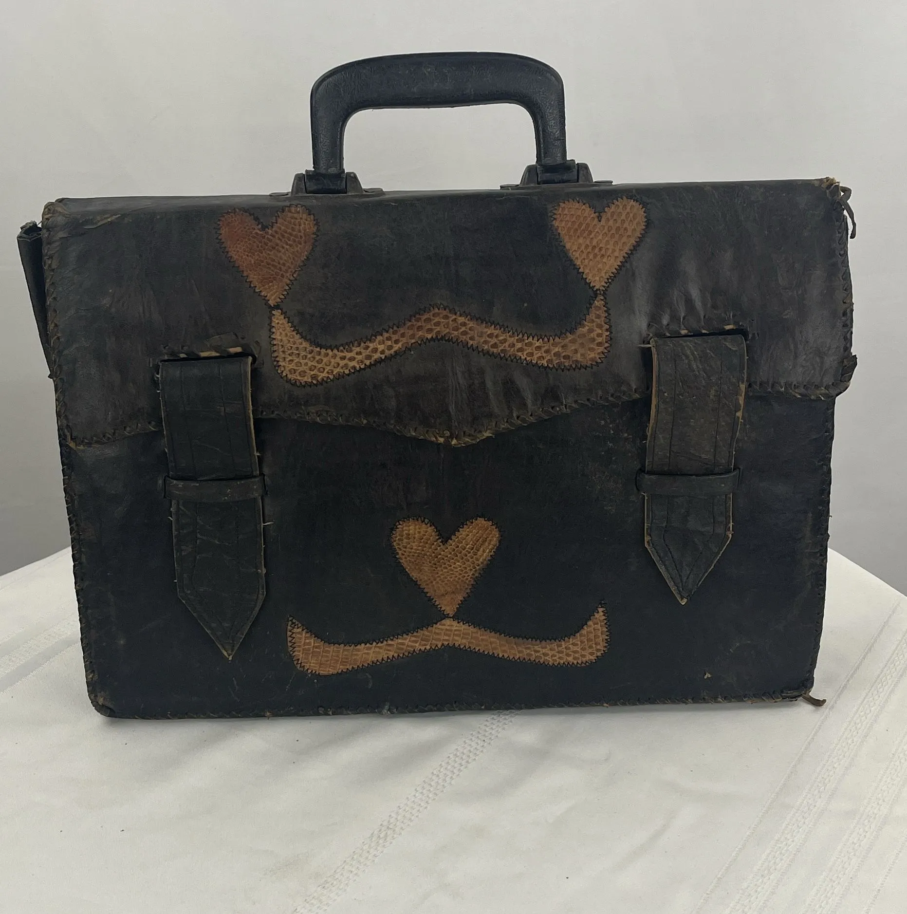1900-1930 ENVELOPE PORTFOLIO BUSINESS LETTER DOCUMENT HOLDER BROWN LEATHER RARE