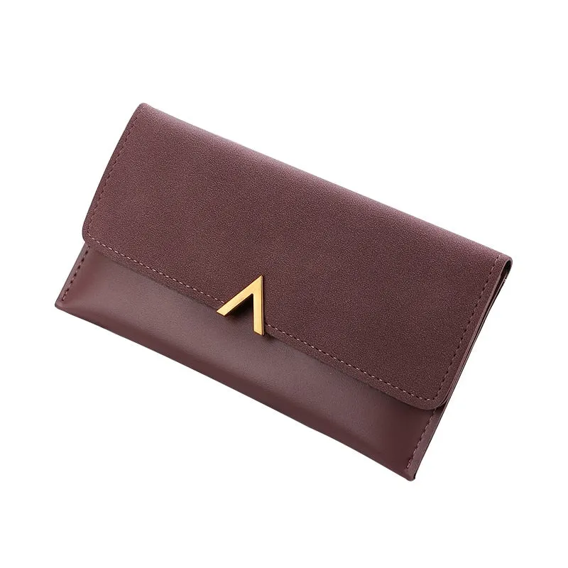 2019 Leather Women Wallets Hasp Lady Moneybags Zipper Coin Purse Woman Envelope Wallet Money Cards ID Holder Bags Purses Pocket