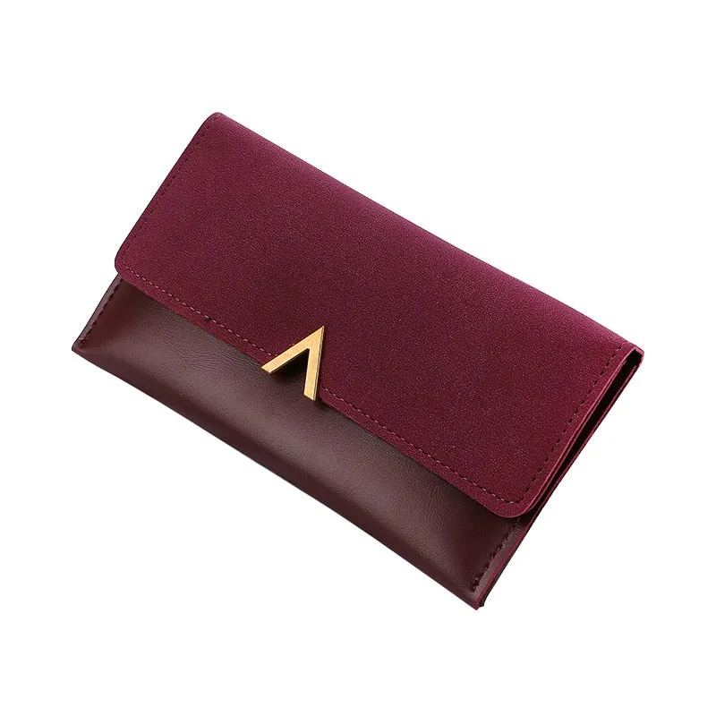 2019 Leather Women Wallets Hasp Lady Moneybags Zipper Coin Purse Woman Envelope Wallet Money Cards ID Holder Bags Purses Pocket