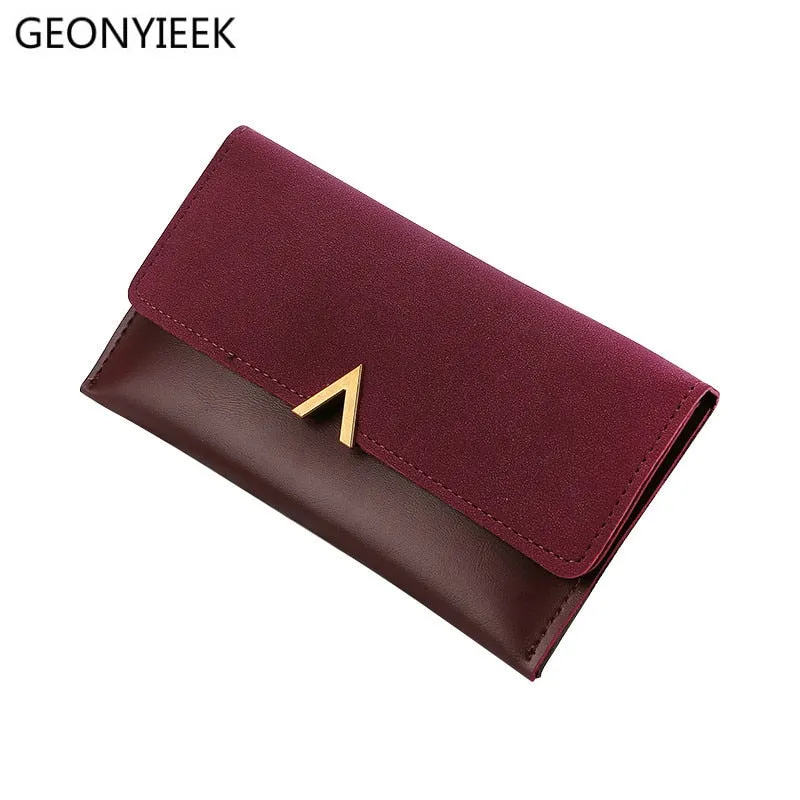 2019 Leather Women Wallets Hasp Lady Moneybags Zipper Coin Purse Woman Envelope Wallet Money Cards ID Holder Bags Purses Pocket
