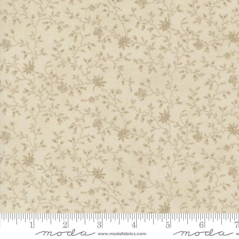 3 Sisters Favorite Vintage Linens by Moda Fabrics  DAINTY VINES/TAUPE