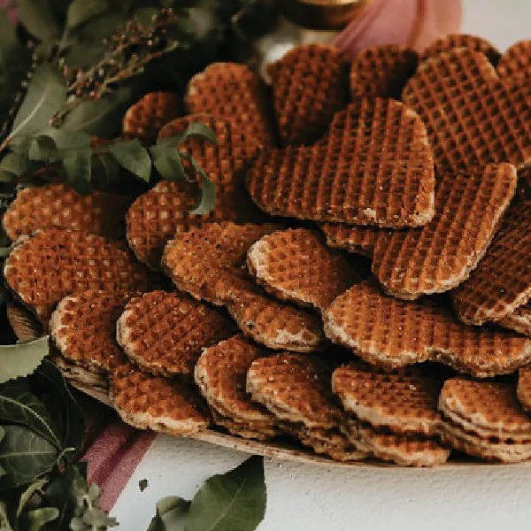 30 Pack Stroopwafel Heart Wedding Favors