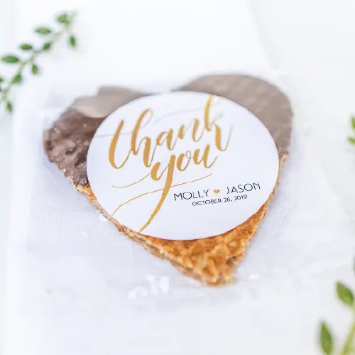 30 Pack Stroopwafel Heart Wedding Favors