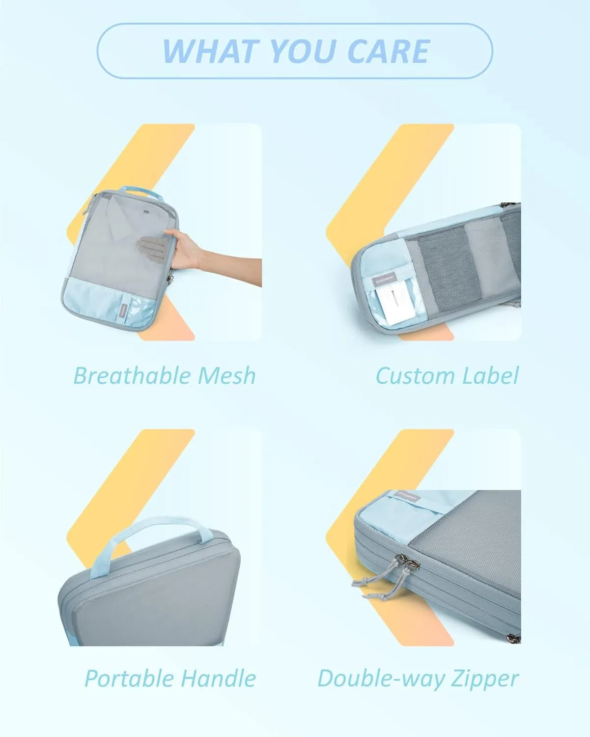 6 Set/4 Set/2 Set Compression Packing Cubes for Travel, Lightweight Vacation Travel Essentials, Travel Accessories for Suitcase Organizer Bags Set, Durable Luggage Organizer Travel Bags
