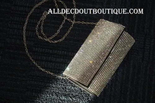 ADO | Crystal Clutch Purse/Wallet Black