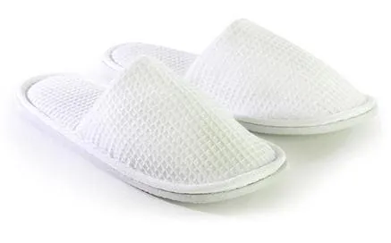 Adult Closed Toe Waffle Slippers, Soft & Breathable