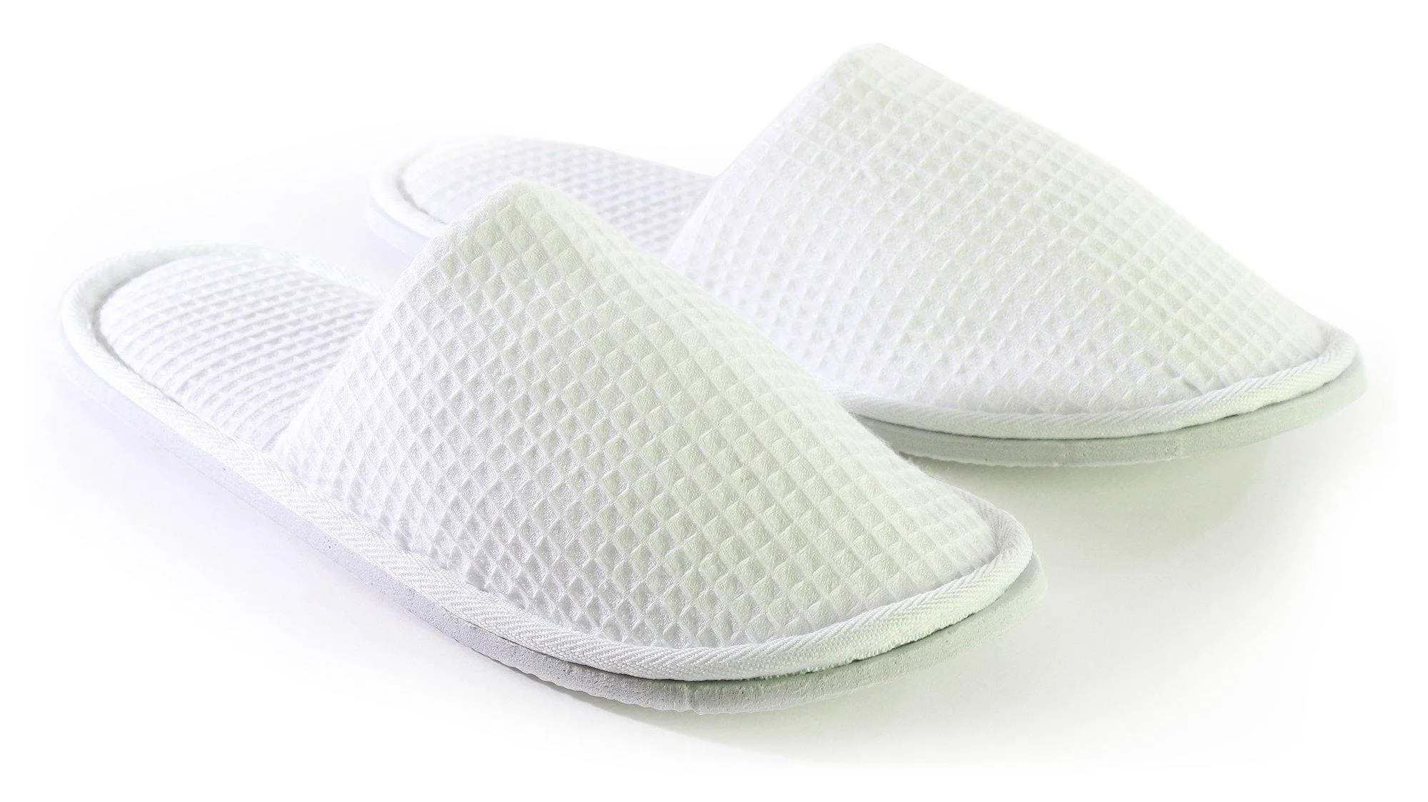 Adult Closed Toe Waffle Slippers, Soft & Breathable