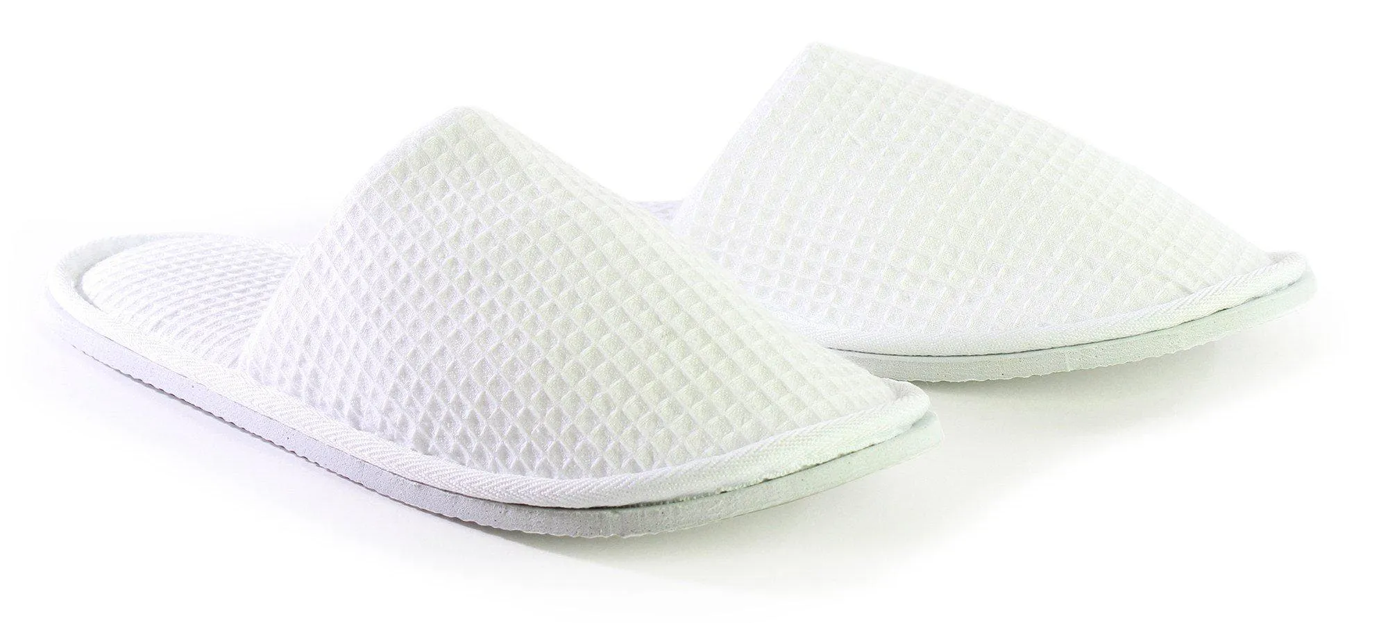 Adult Closed Toe Waffle Slippers, Soft & Breathable