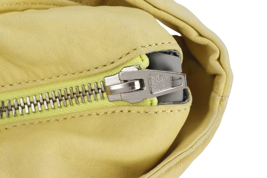 ALEXANDER WANG LIME GREEN DONNA LAMBSKIN SHOULDER BAG MULTI ZIPPER NO DUST COVER