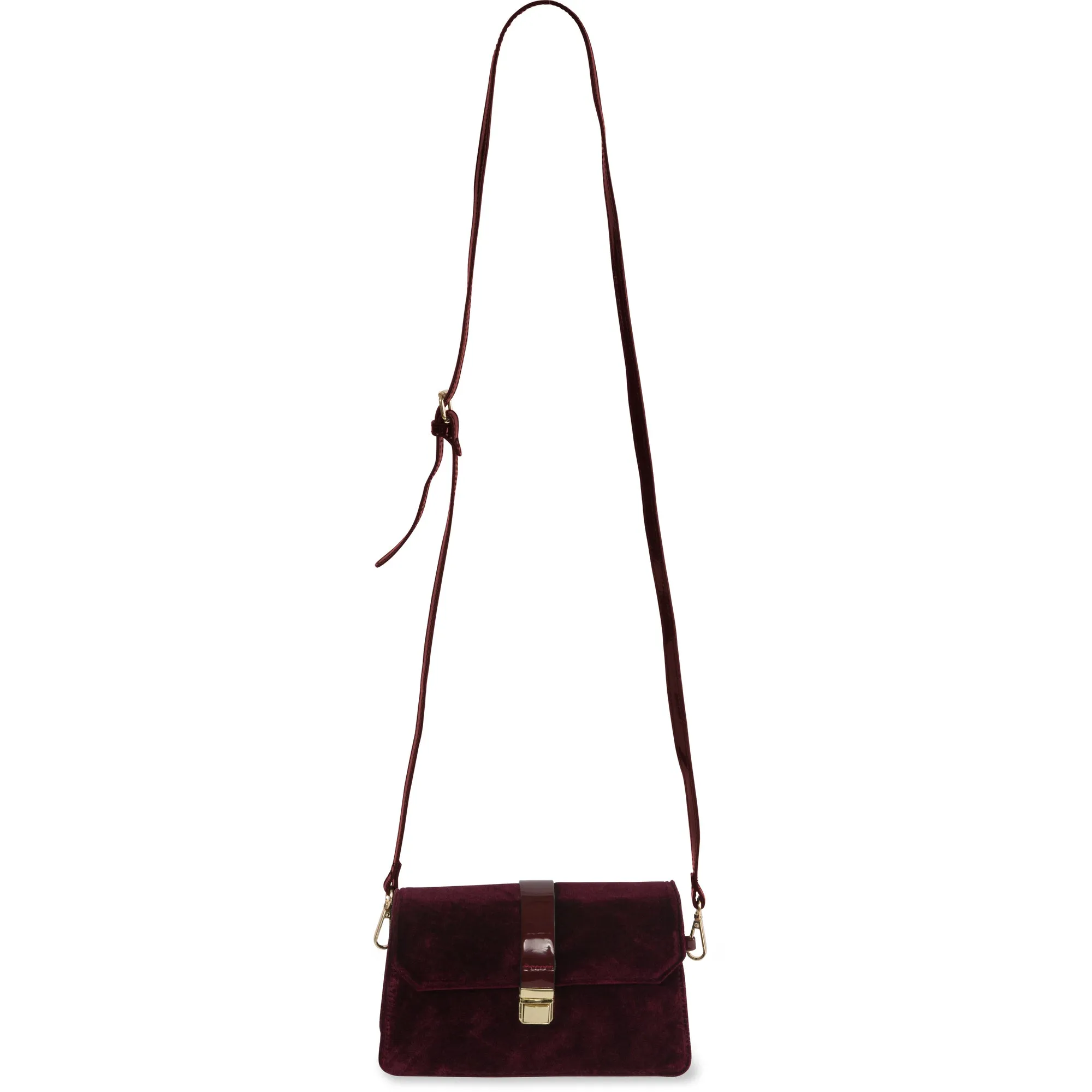 Almond Velvet Crossbody Bag