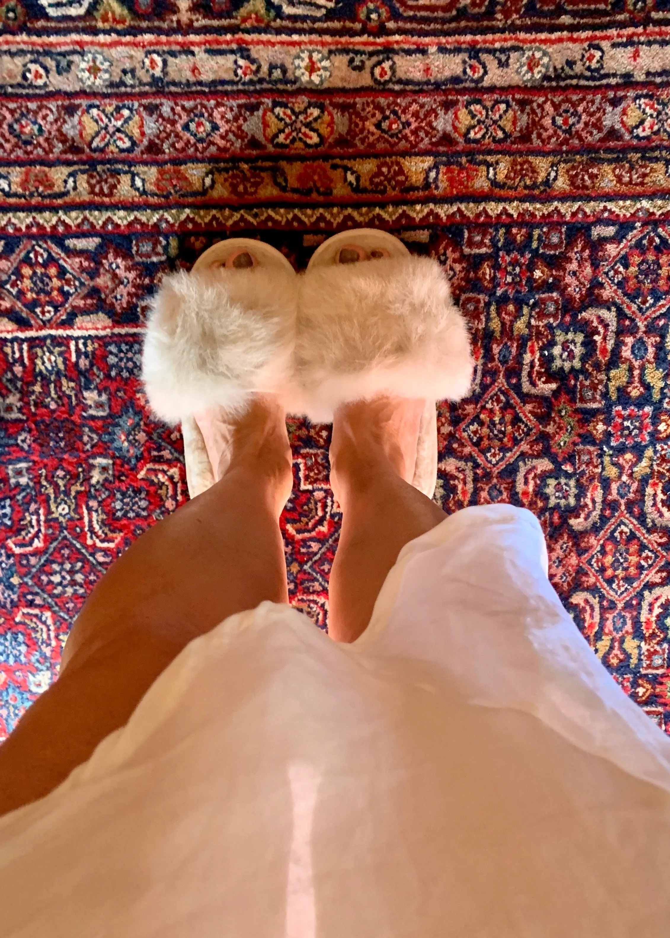 Alpaca Slipper Slides- Champagne