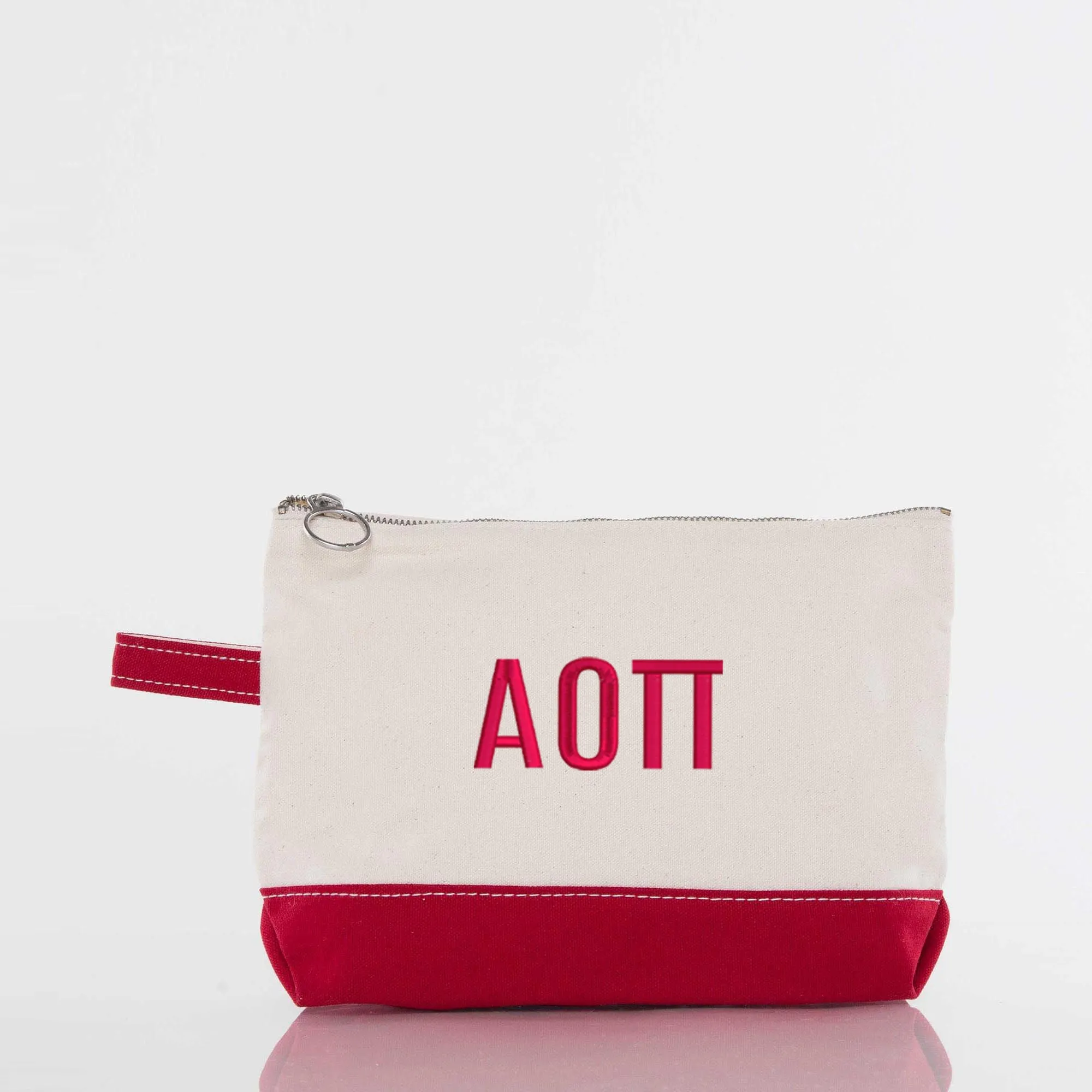 Alpha Omicron Pi Canvas Cosmetic Bag