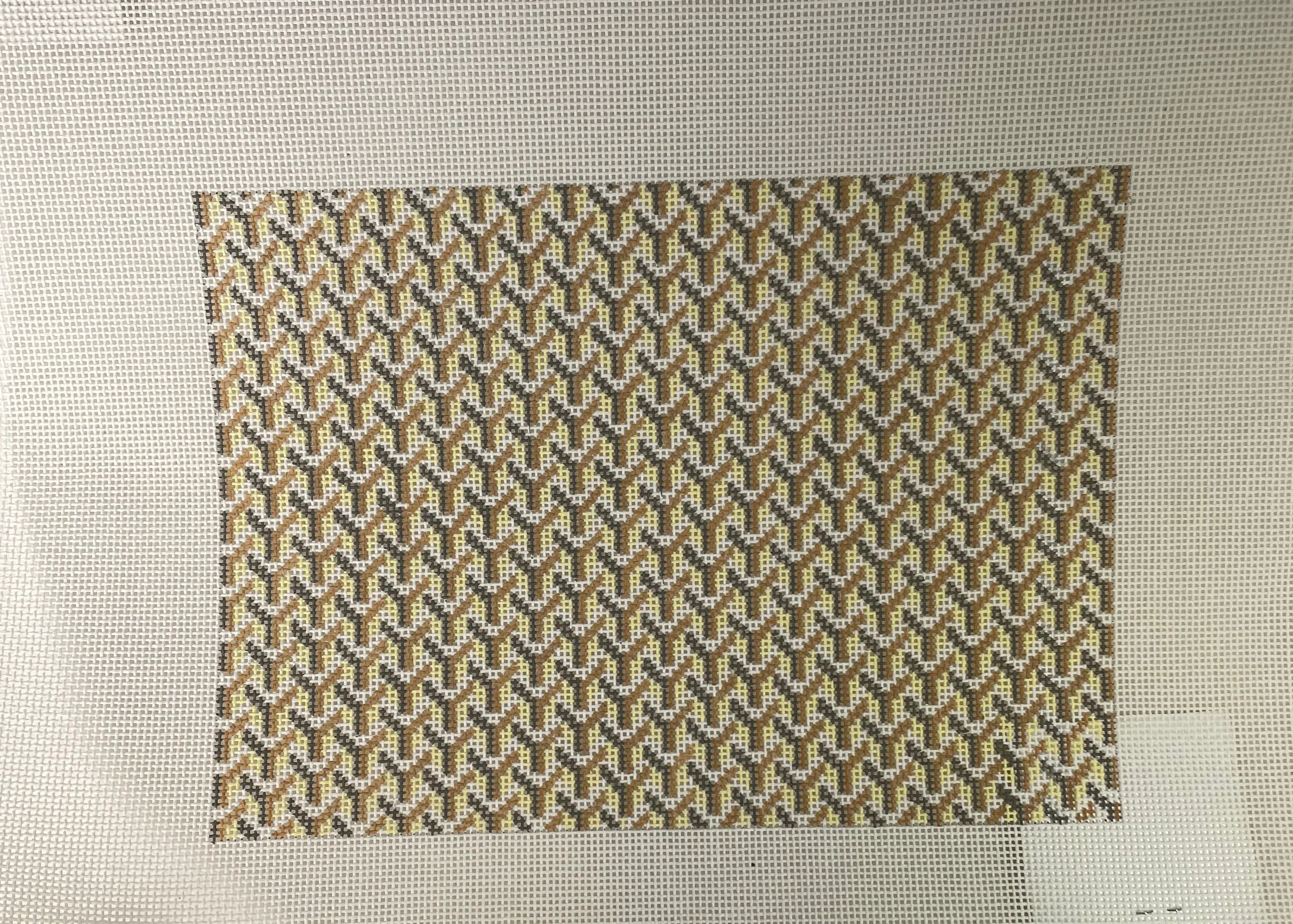 *Anne Fisher Needlepoint AF25T  7x10 'Y' Clutch- Tan