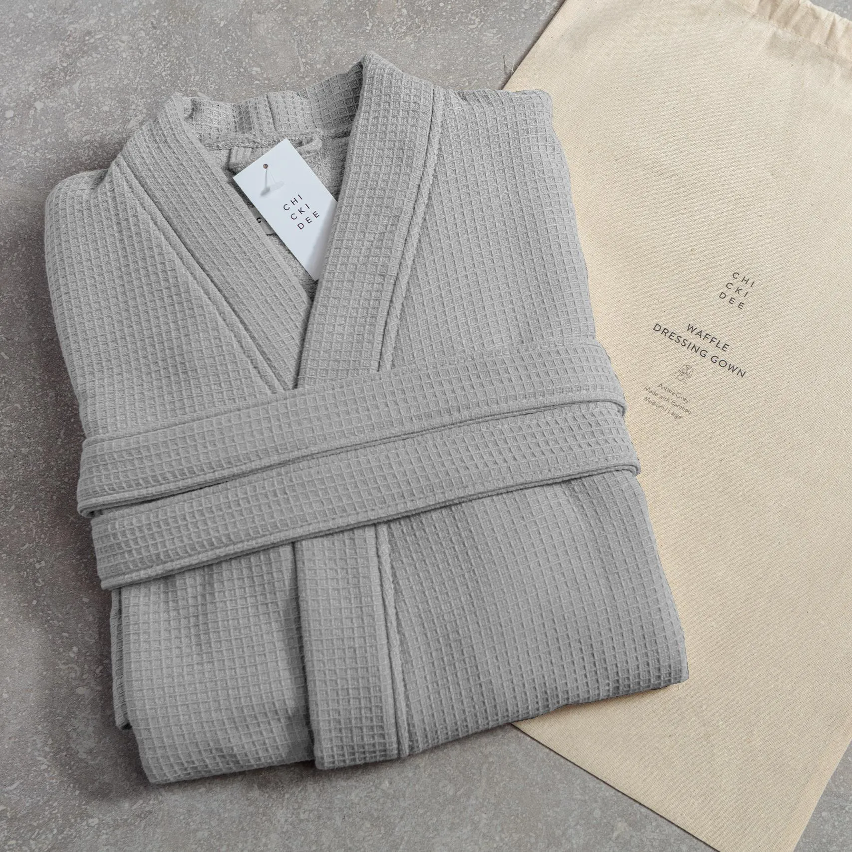 Anthra Grey Waffle Robe