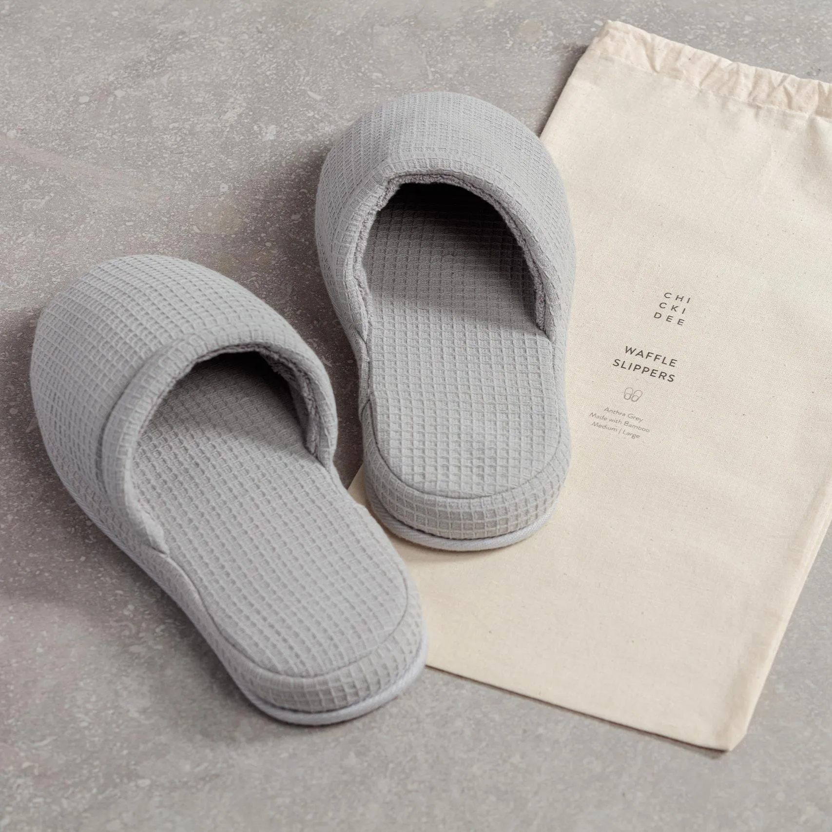 Anthra Grey Waffle Slippers