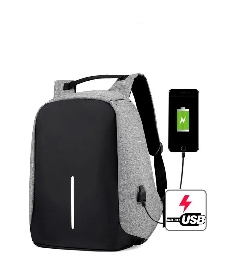 Anti-theft Bag Rucksack Waterproof Travel Business USB Charger Backpack
