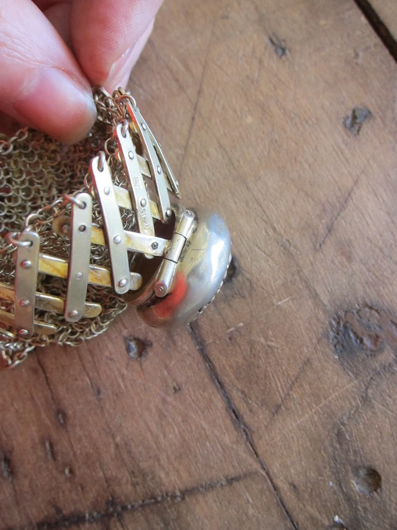 Antique Collapsible Sterling Silver Coin Purse