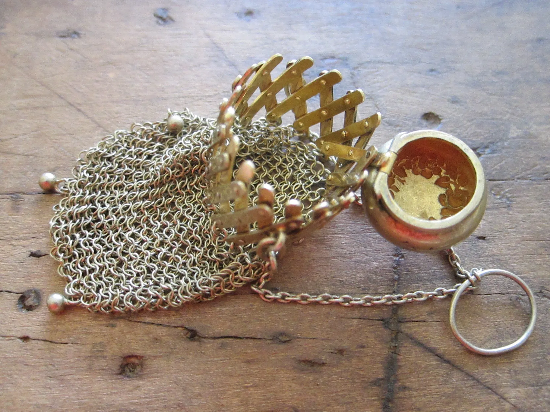 Antique Collapsible Sterling Silver Coin Purse
