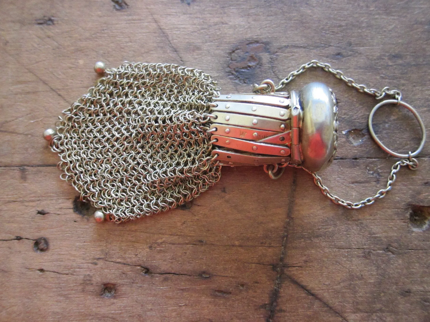 Antique Collapsible Sterling Silver Coin Purse