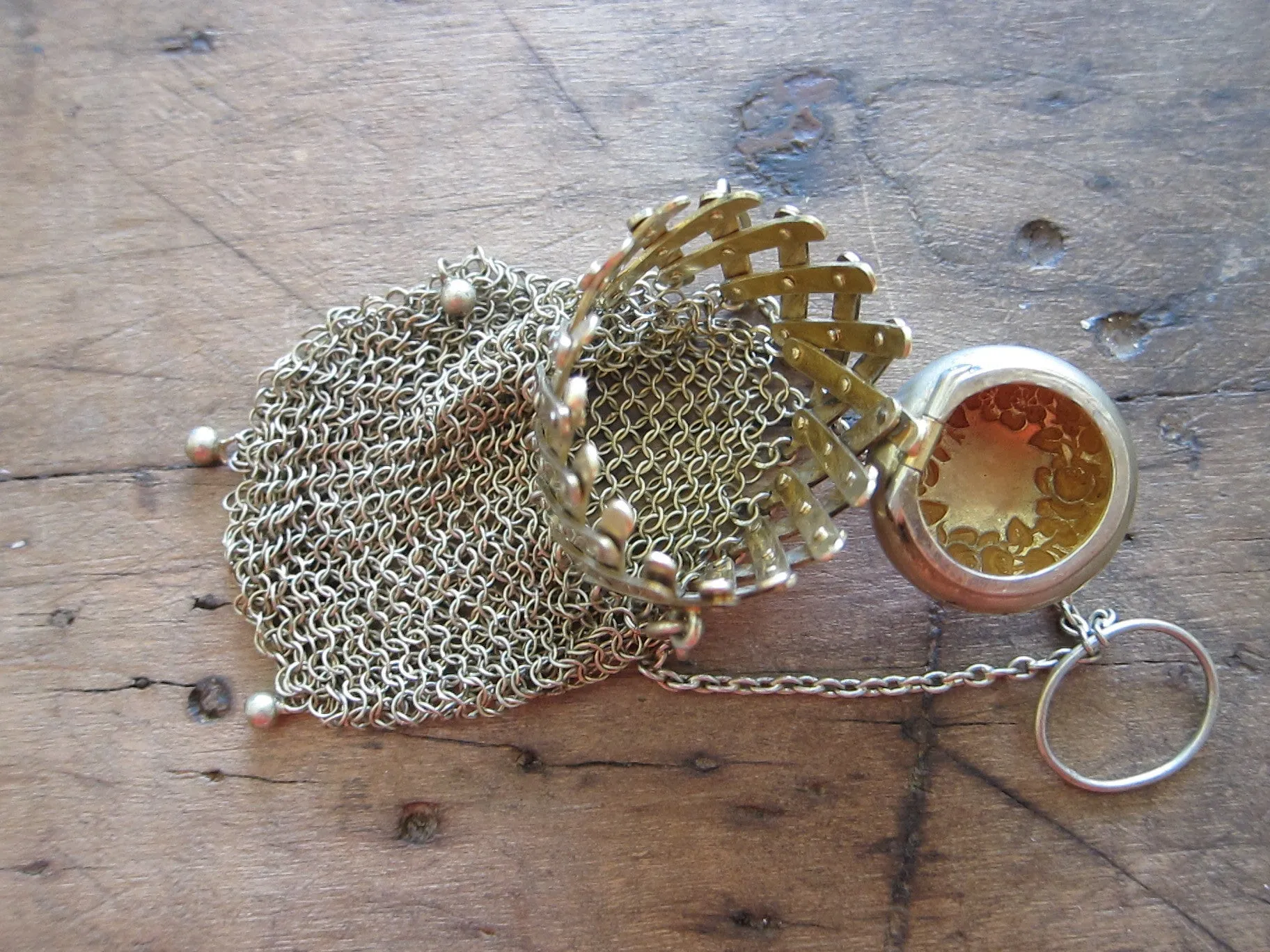 Antique Collapsible Sterling Silver Coin Purse