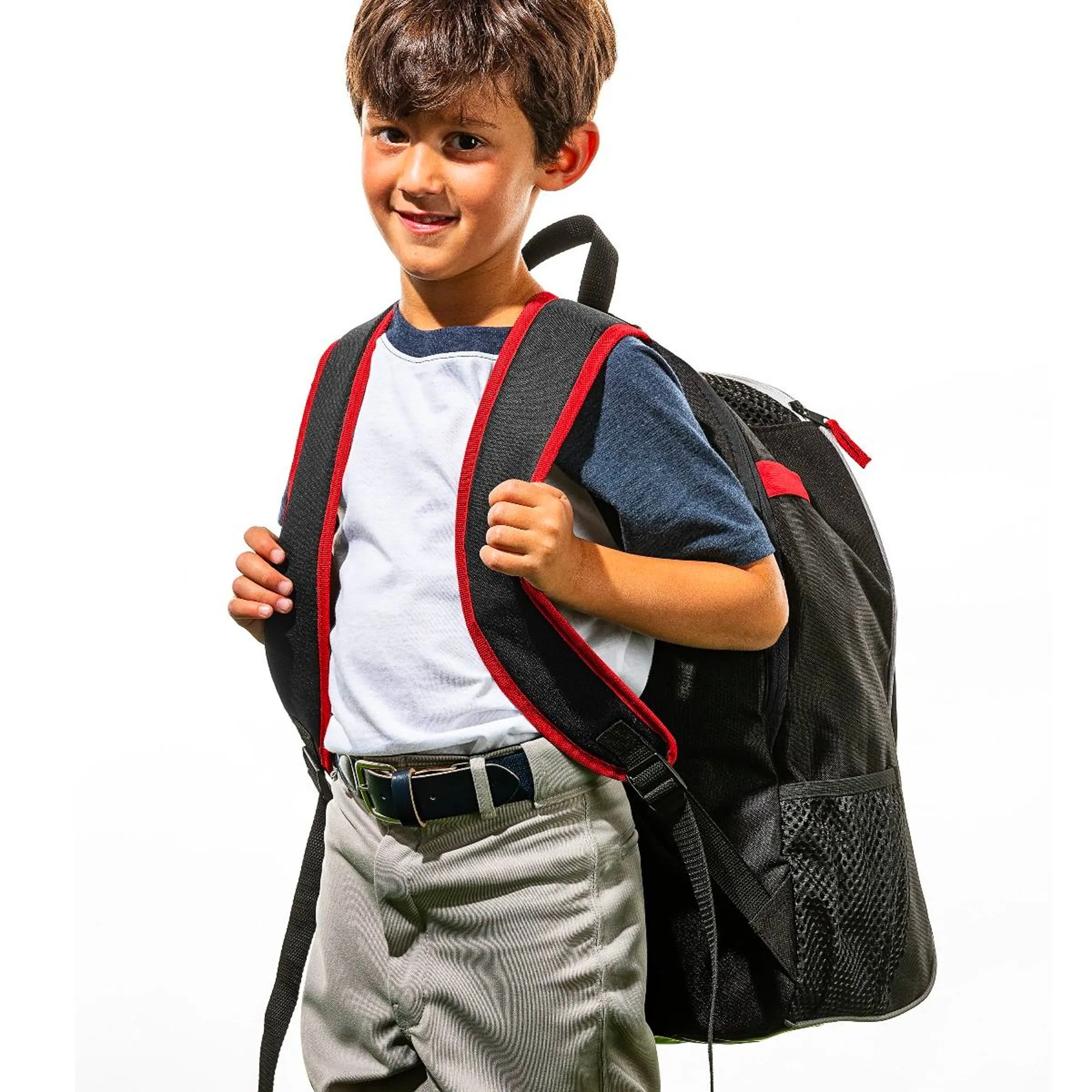 Backpack Mochila Beisbol Softbol Franklin Negro Rojo INFANTIL