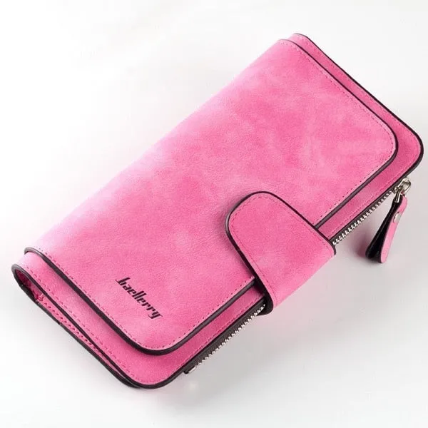 Baellerry Wallet Women Leather Luxury Card Holder Clutch Casual Women Wallets Zipper Pocket Hasp Ladies Wallet Female Purse W196