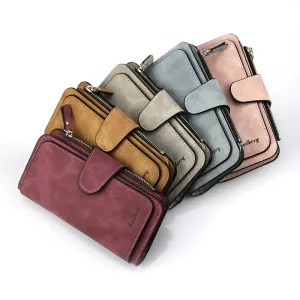 Baellerry Wallet Women Leather Luxury Card Holder Clutch Casual Women Wallets Zipper Pocket Hasp Ladies Wallet Female Purse W196