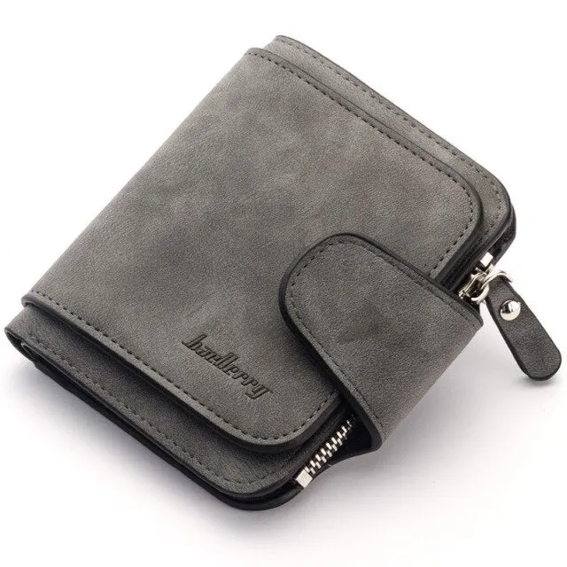 Baellerry Wallet Women Leather Luxury Card Holder Clutch Casual Women Wallets Zipper Pocket Hasp Ladies Wallet Female Purse W196
