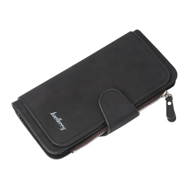 Baellerry Wallet Women Leather Luxury Card Holder Clutch Casual Women Wallets Zipper Pocket Hasp Ladies Wallet Female Purse W196