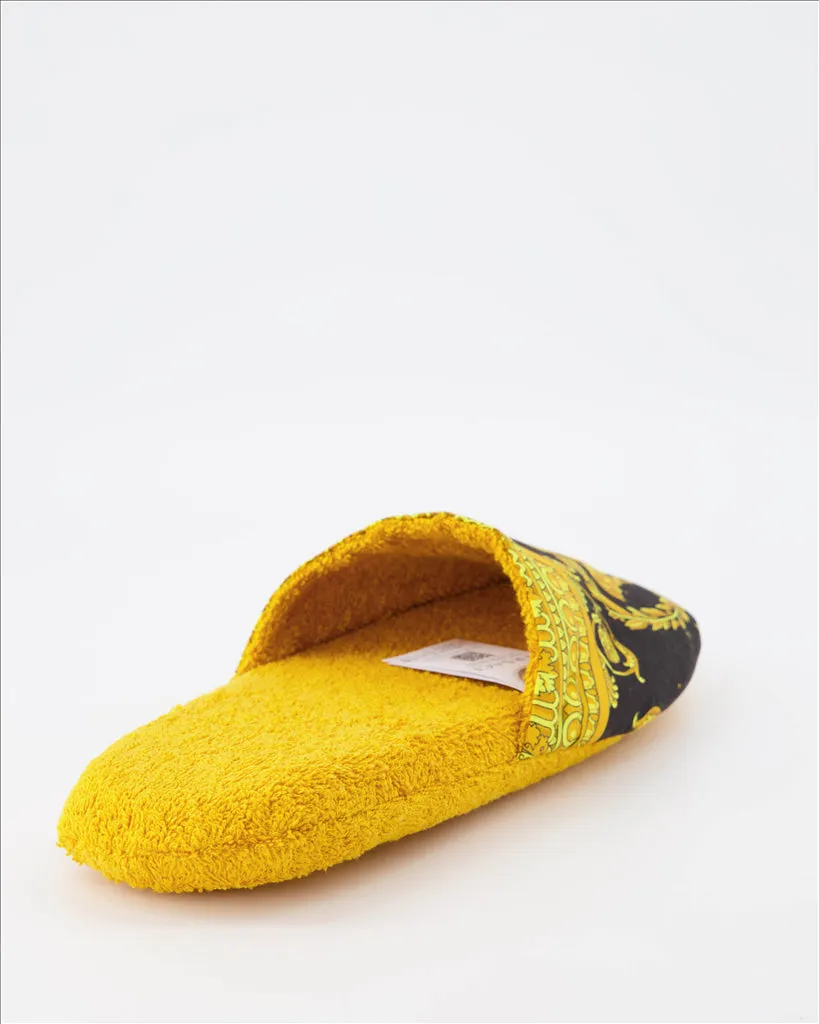 Barocco White Slippers