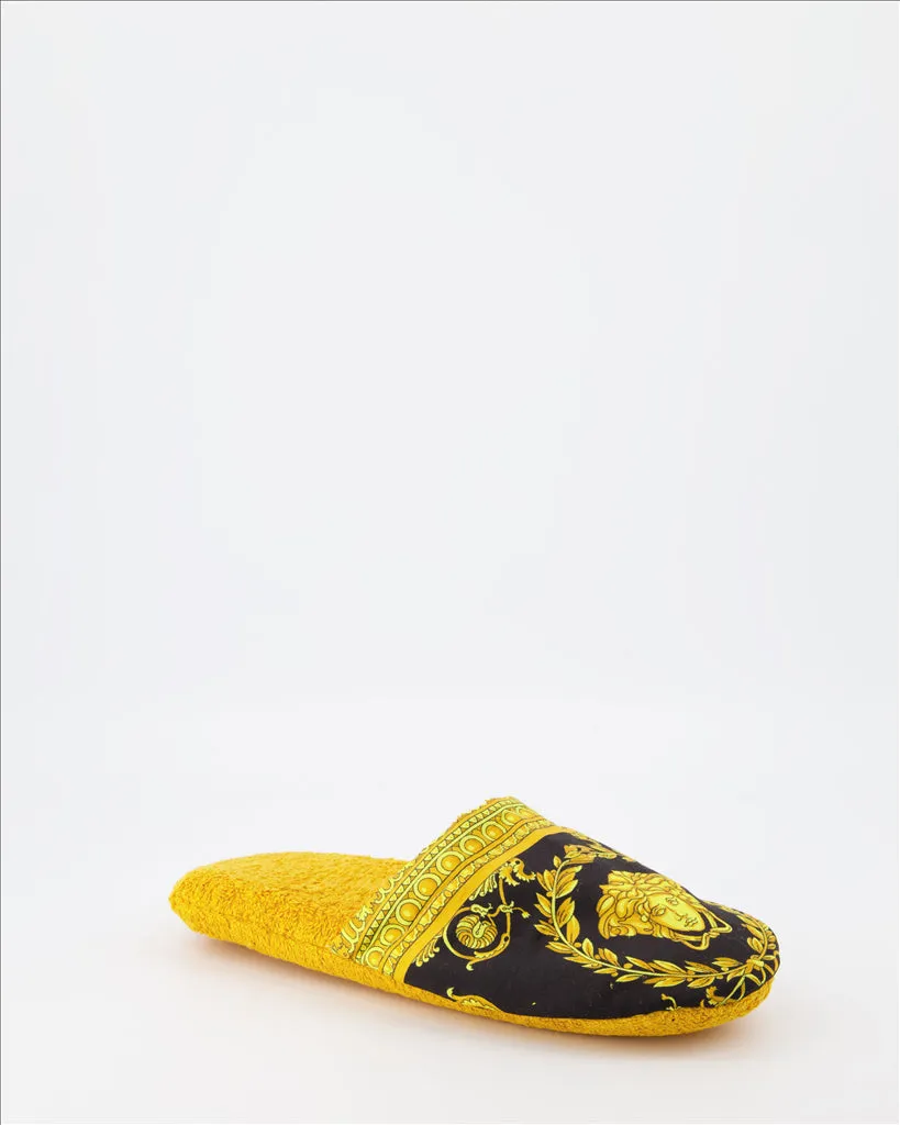 Barocco White Slippers