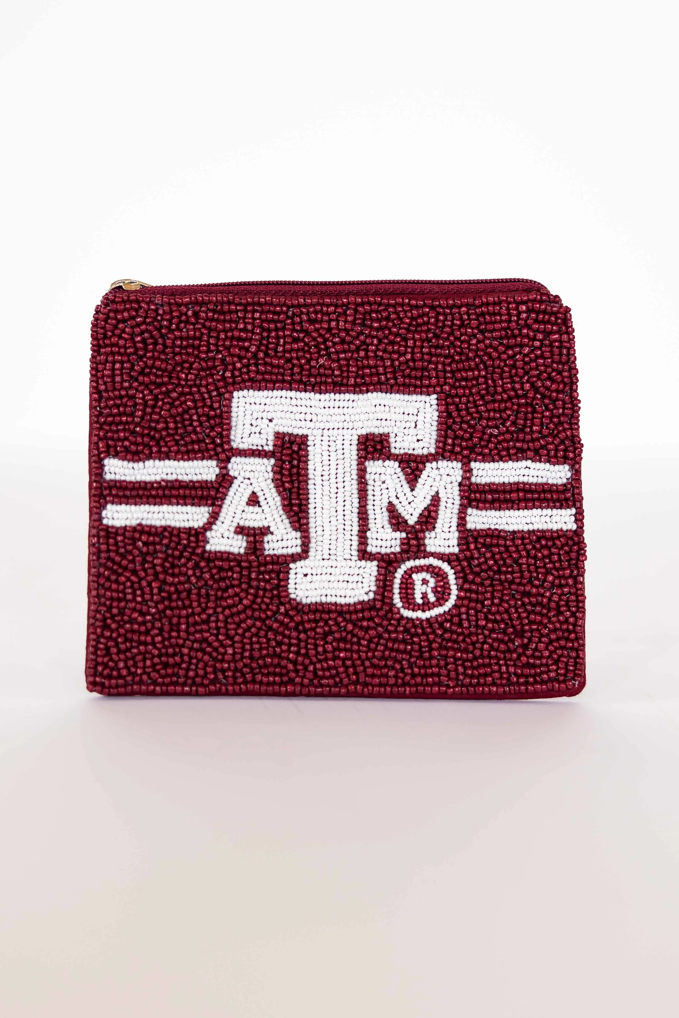 BEADED A&M COIN POUCH