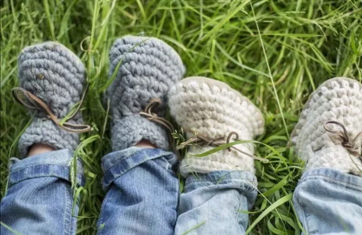 Beba Bean Sweater Moccs - Sage