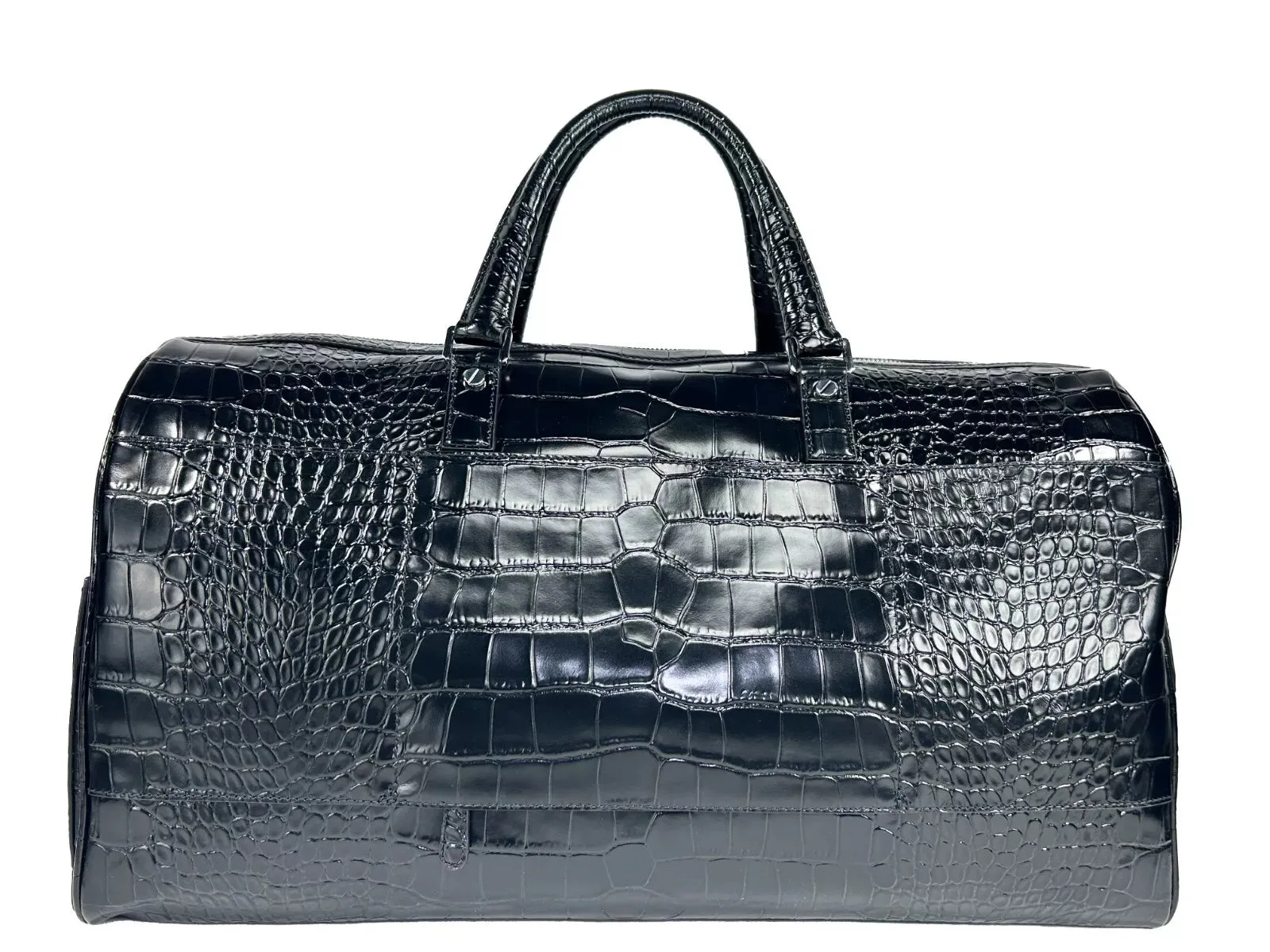 Bedford Travel XL Embossed Duffle Bag Weekender Black