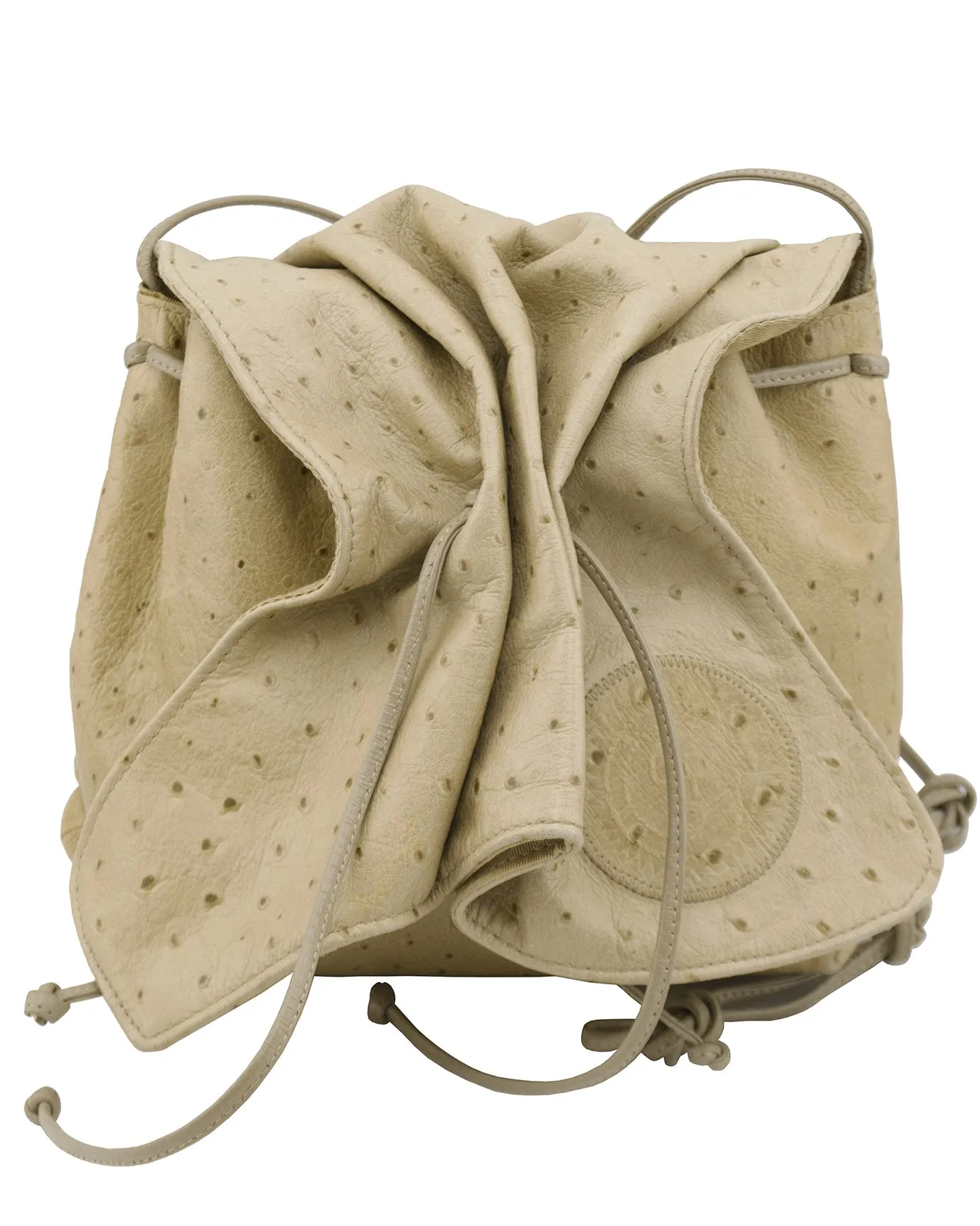 Beige Ostrich Mini Sac