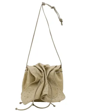 Beige Ostrich Mini Sac