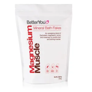 BetterYou Magnesium Muscle Mineral Bath Flakes 1kg