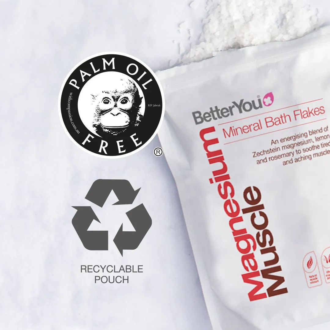 BetterYou Magnesium Muscle Mineral Bath Flakes 1kg
