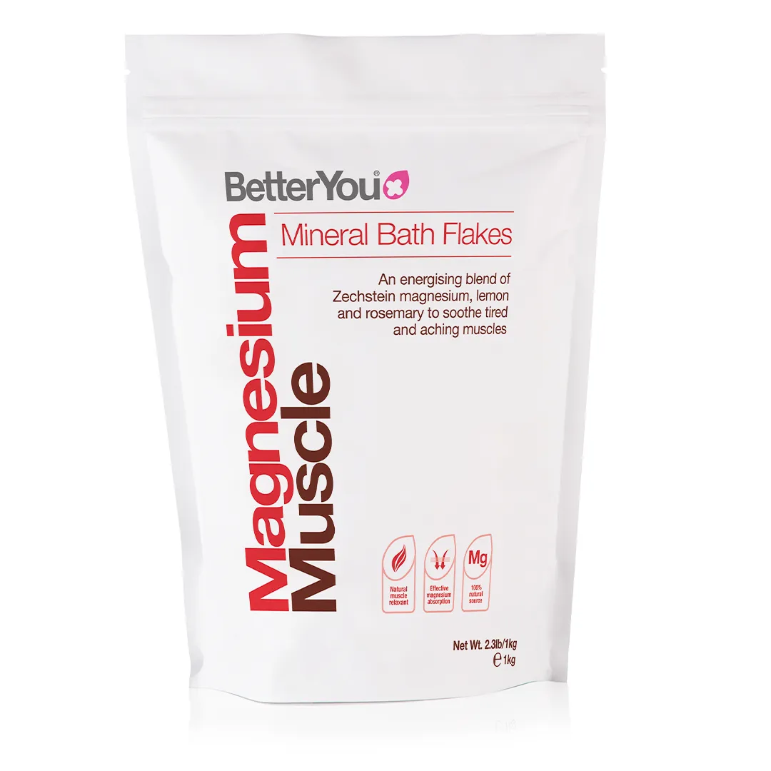 BetterYou Magnesium Muscle Mineral Bath Flakes 1kg