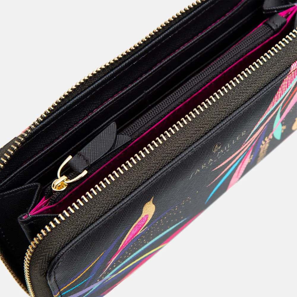 Black Bamboo Large Zip Purse