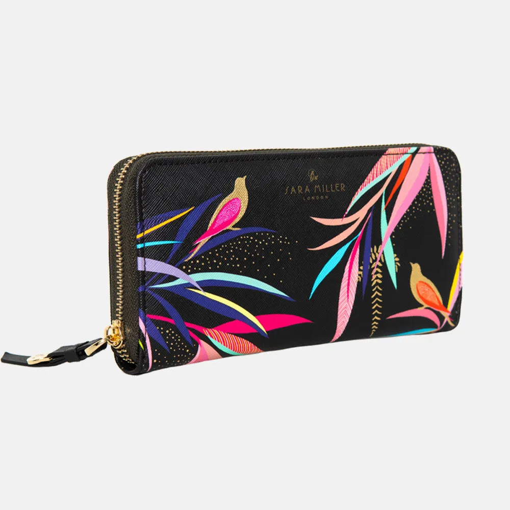 Black Bamboo Large Zip Purse