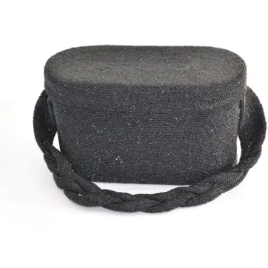 Black Carnival Beaded Bucket Purse