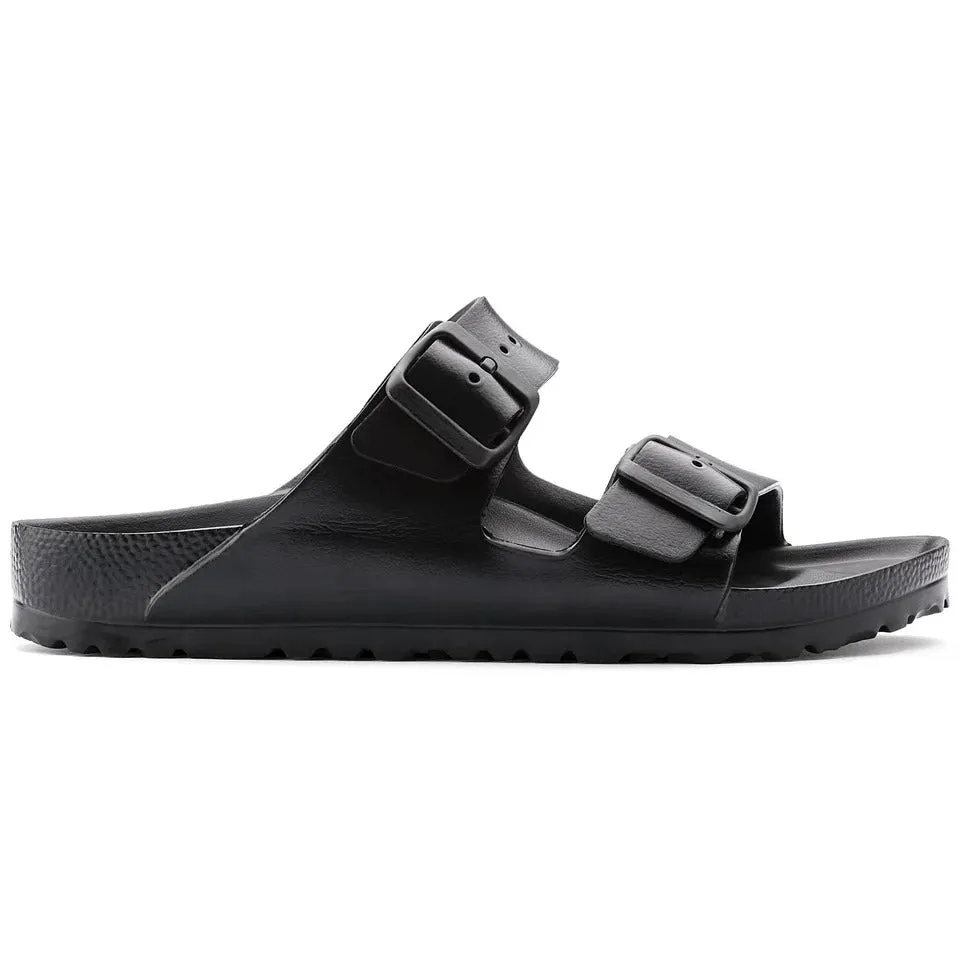 Black Leather Pearl Pamper Slippers with Buckle - Slippers