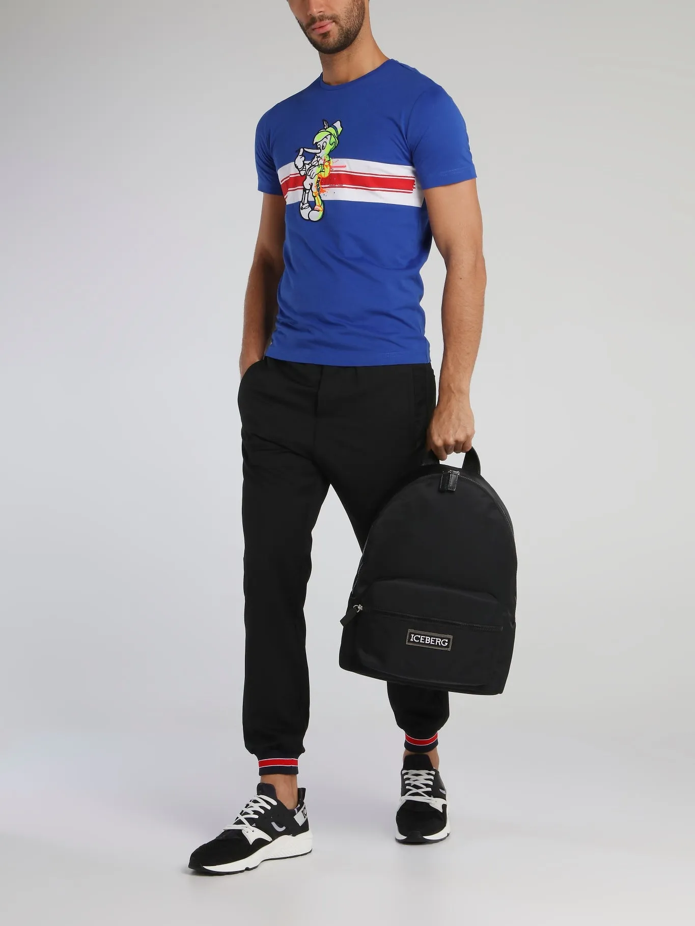 Black Logo Backpack Bag