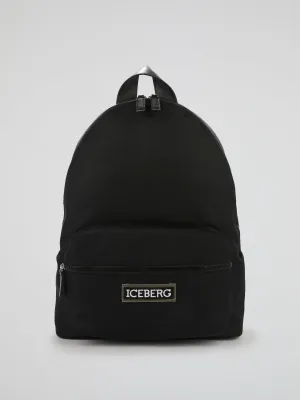 Black Logo Backpack Bag